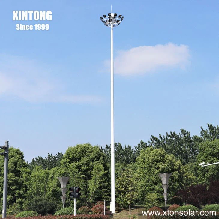 18meter Christmas Decorations Single Arm High Mast Street Lighting Pole Machine Making