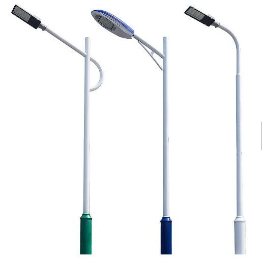 Kuželový osmihranný galvanizovaný solární LED sloup pouličního osvětlení