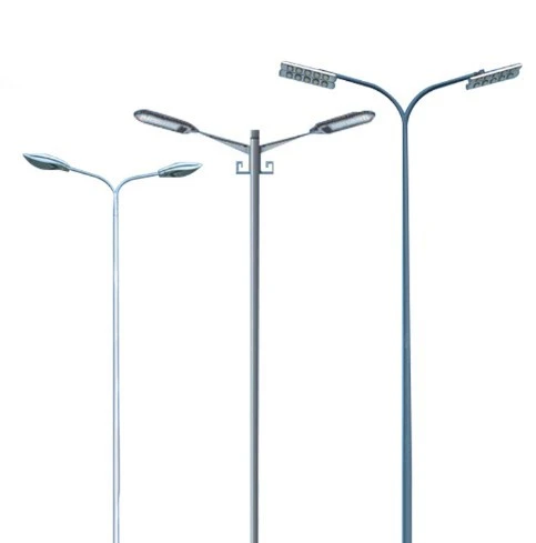 Conical Octagonal Galvanized Solar LED Street Light Pole
