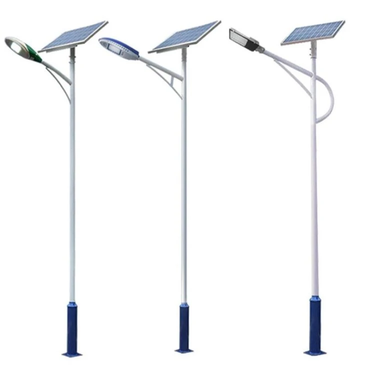 Conical Octagonal Galvanized Solar LED Street Light Pole